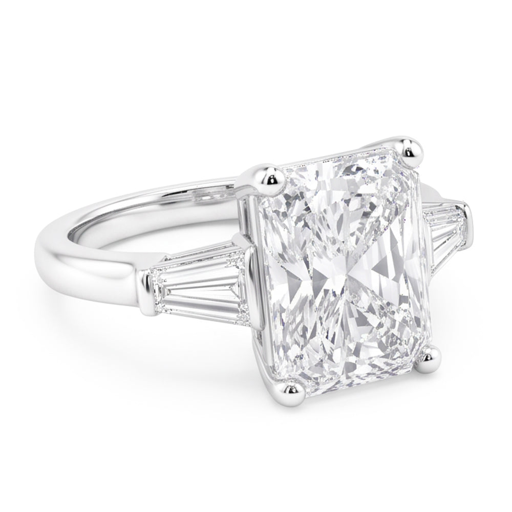 3 Carat Radiant Real Natural Earth Mined Diamond ( Not Lab Grown ) Wedding Ring