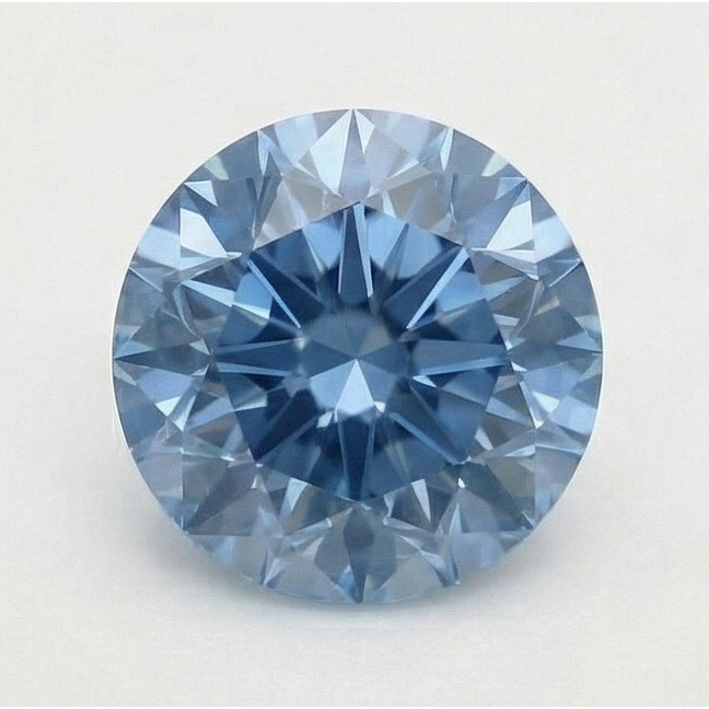 3 Carat Round Cut Blue Enhanced Loose Natural Earth Mined Diamond ( Not Lab Grown )