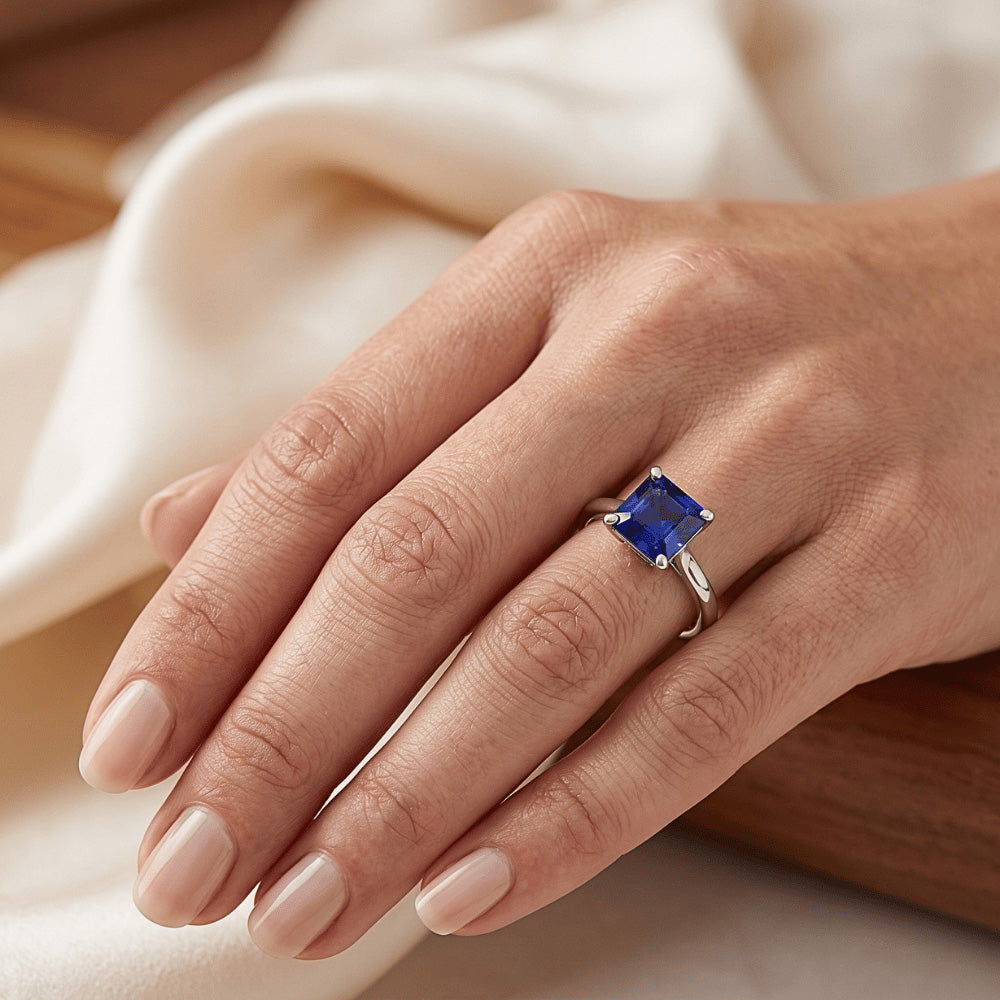 3 Carat Sapphire Gemstone Engagement Ring