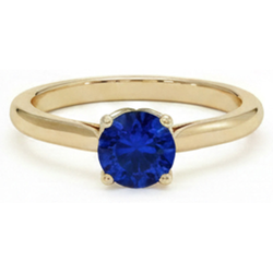 Natural Sapphire Ring 3ct - Yellow Gold 14K