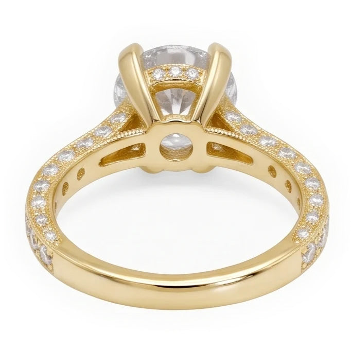 3 Ct Gorgeous Genuine Natural Earth Mined Diamond ( Not Lab Grown ) Anniversary Ring Yellow Gold