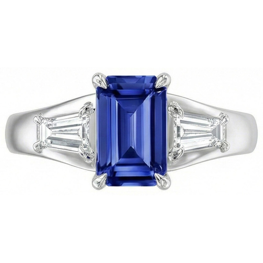 3 Ct Sapphire Wedding Ring