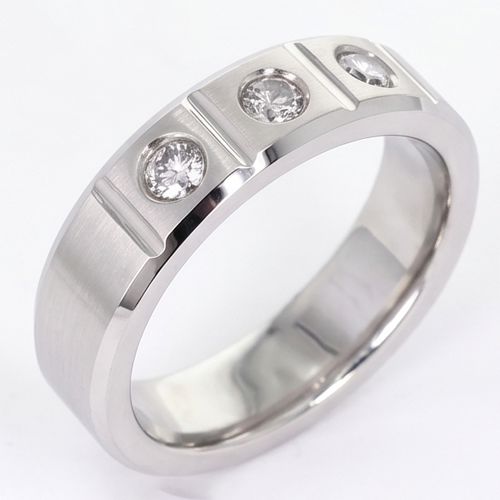 3 Round Gypsy Real Natural Earth Mined Diamond ( Not Lab Grown )s Anniversary Band White Gold 14K 0.75 Carats