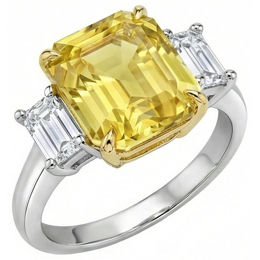natural emerald sapphire 4.50ct ring close up detail