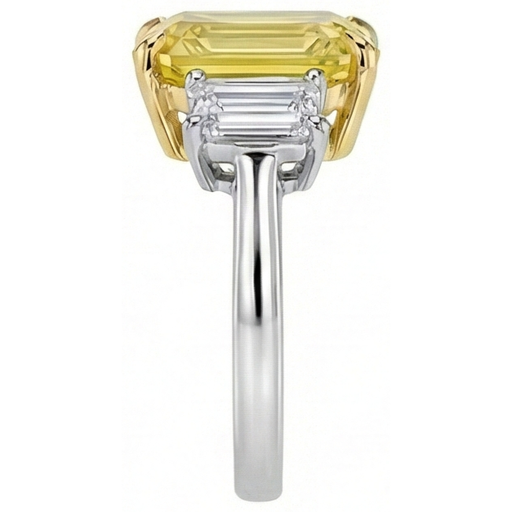 natural emerald sapphire 4.50ct ring top view