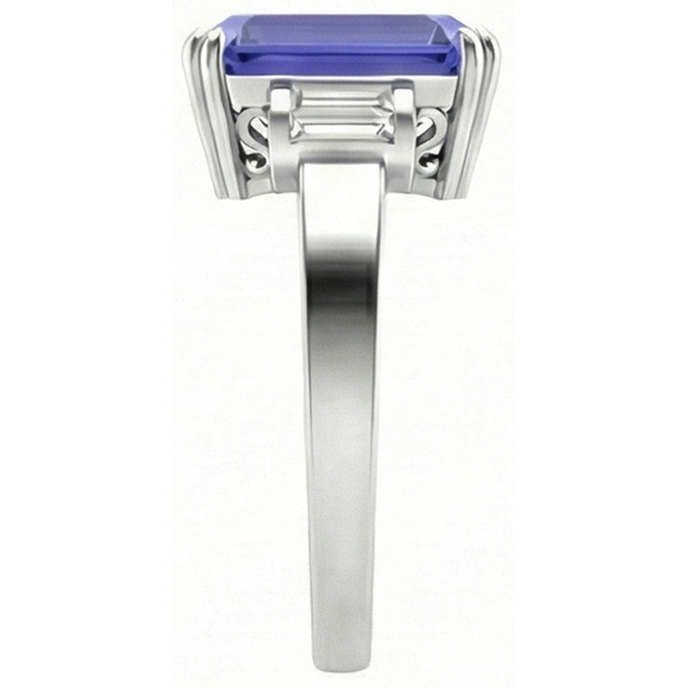 natural emerald sapphire 3ct ring top view