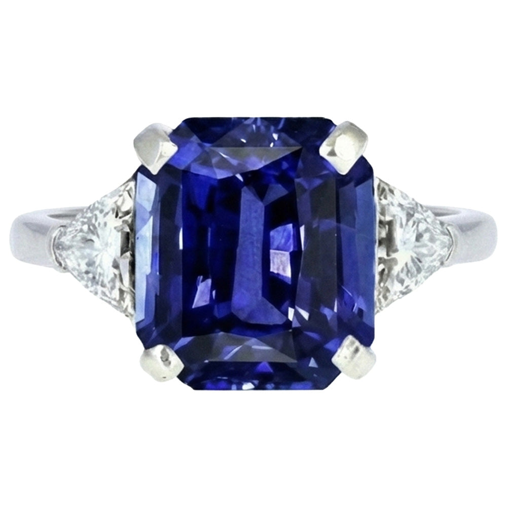 natural emerald sapphire 3.50ct ring side angle