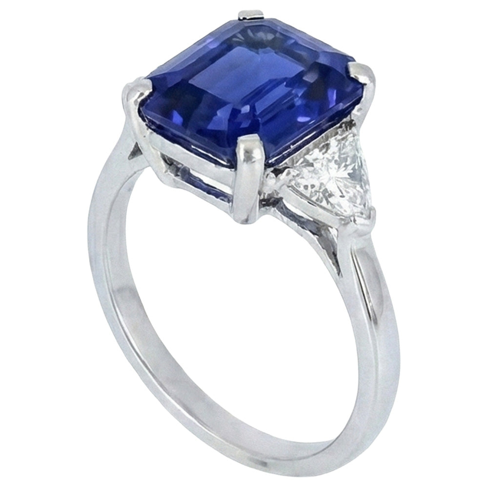 natural emerald sapphire 3.50ct ring close up detail