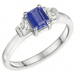 Natural Sapphire Ring 1.50ct - White Gold 14K