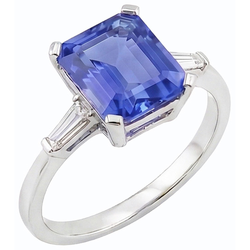 Natural Sapphire Ring 2.25ct - White Gold 14K