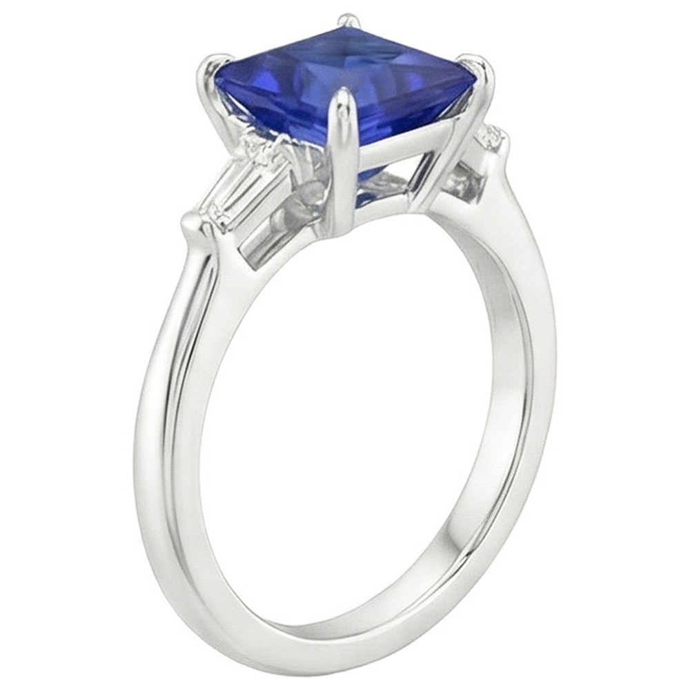 natural princess sapphire 5.50ct ring close up detail