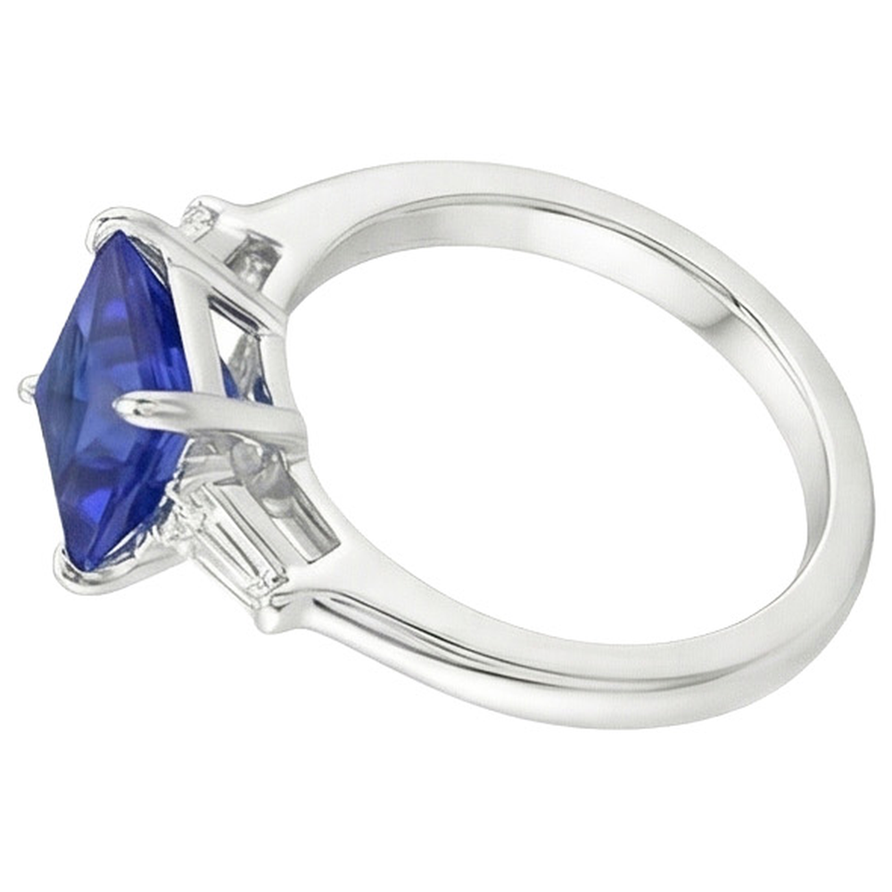 natural princess sapphire 5.50ct ring top view