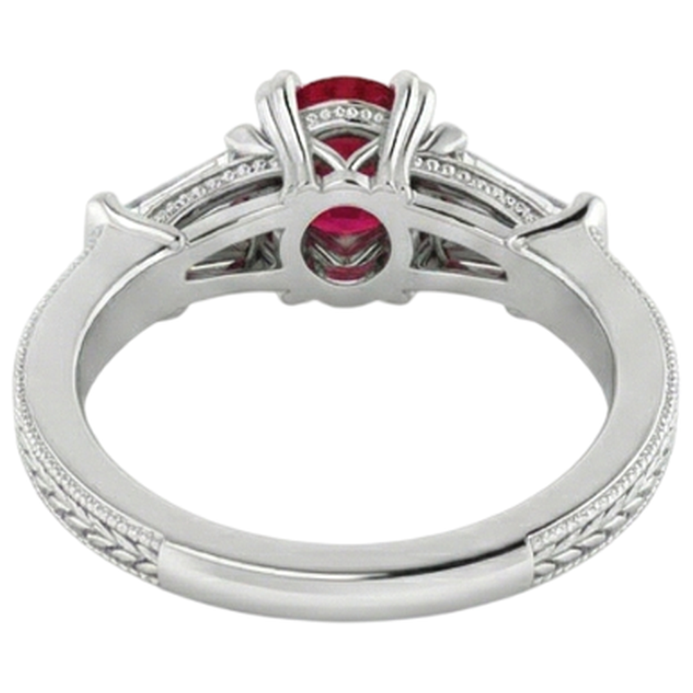 natural round ruby 2ct ring with diamond accents