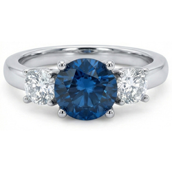 Natural Sapphire Ring 4ct - White Gold 14K