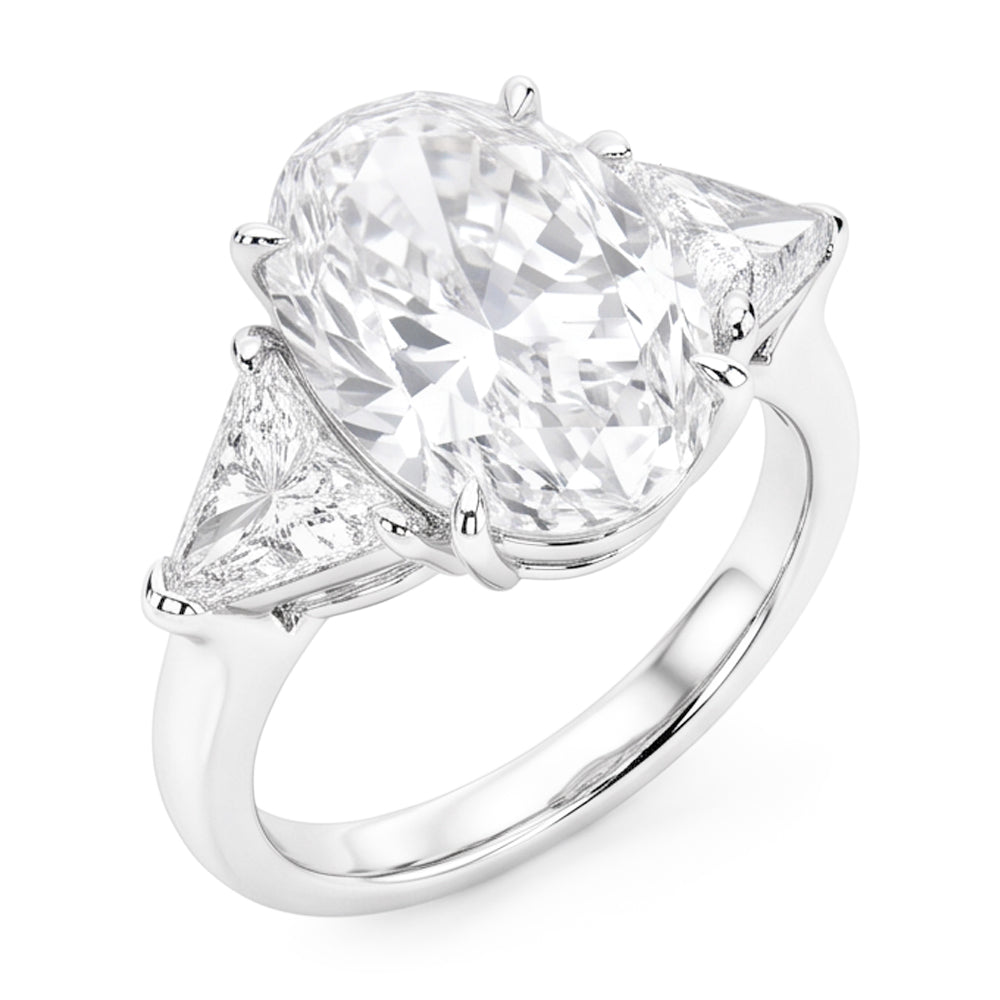 3 Stone Real Natural Earth Mined Diamond ( Not Lab Grown ) Engagement Ring 8 Carats