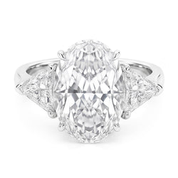 3 Stone Real Natural Earth Mined Diamond ( Not Lab Grown ) Engagement Ring 8 Carats