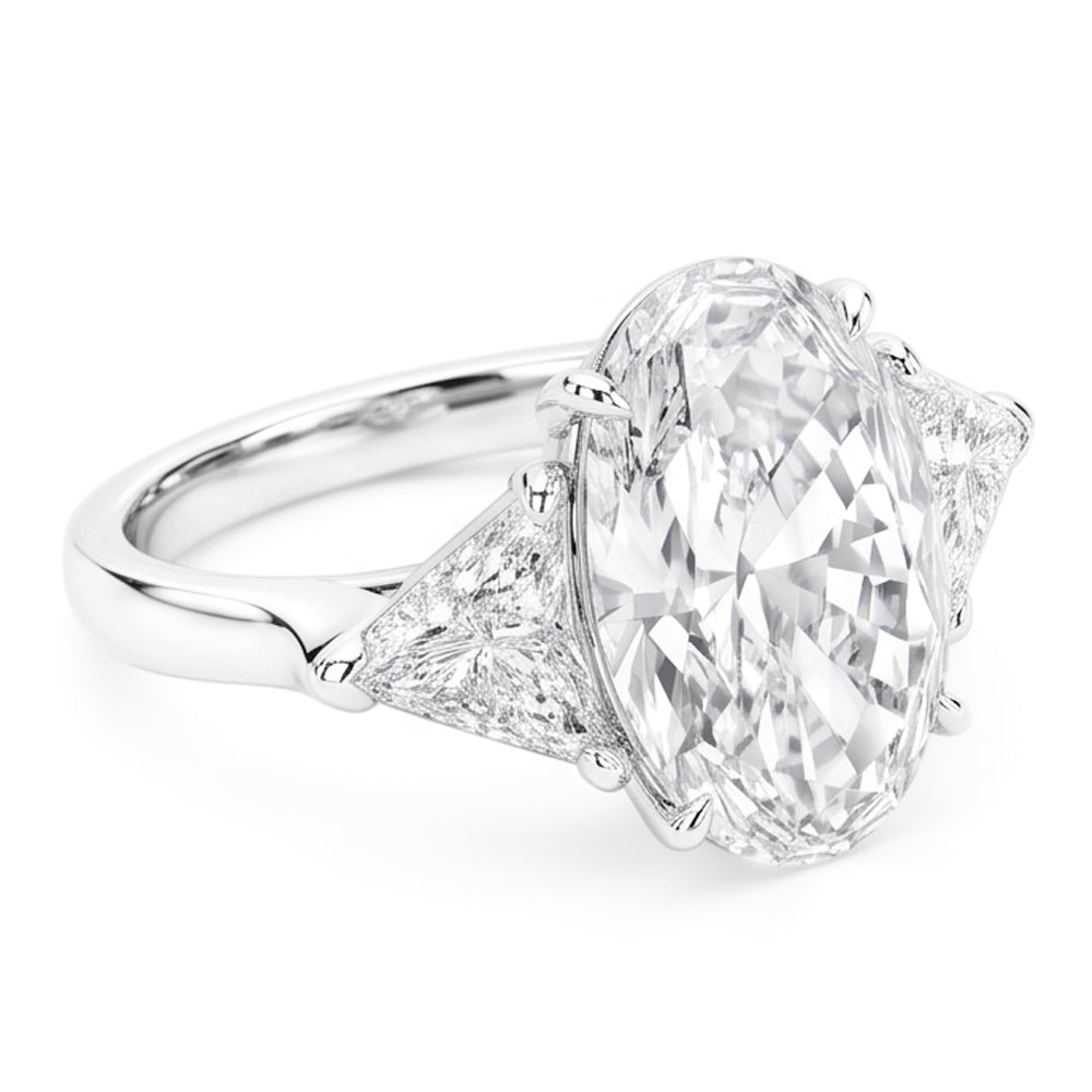 3 Stone Real Natural Earth Mined Diamond ( Not Lab Grown ) Engagement Ring 8 Carats