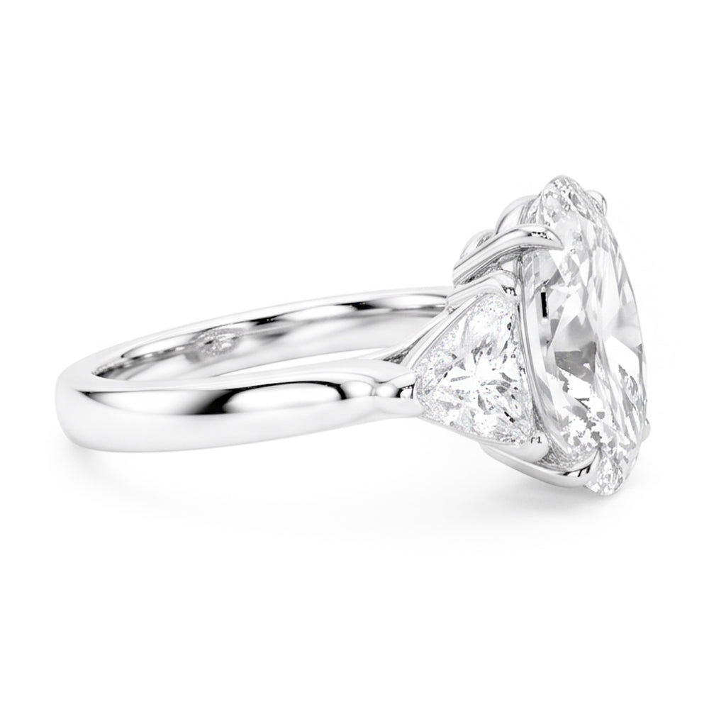 3 Stone Real Natural Earth Mined Diamond ( Not Lab Grown ) Engagement Ring 8 Carats