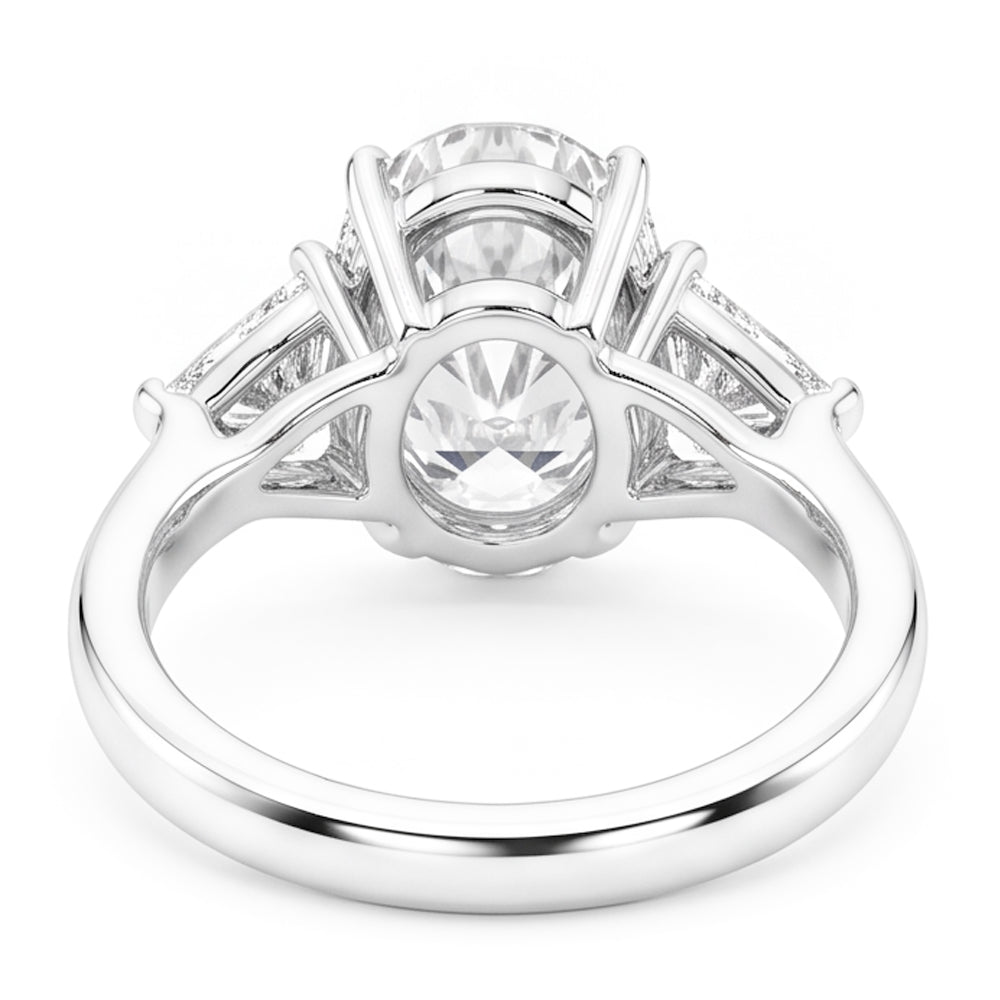 3 Stone Real Natural Earth Mined Diamond ( Not Lab Grown ) Engagement Ring 8 Carats