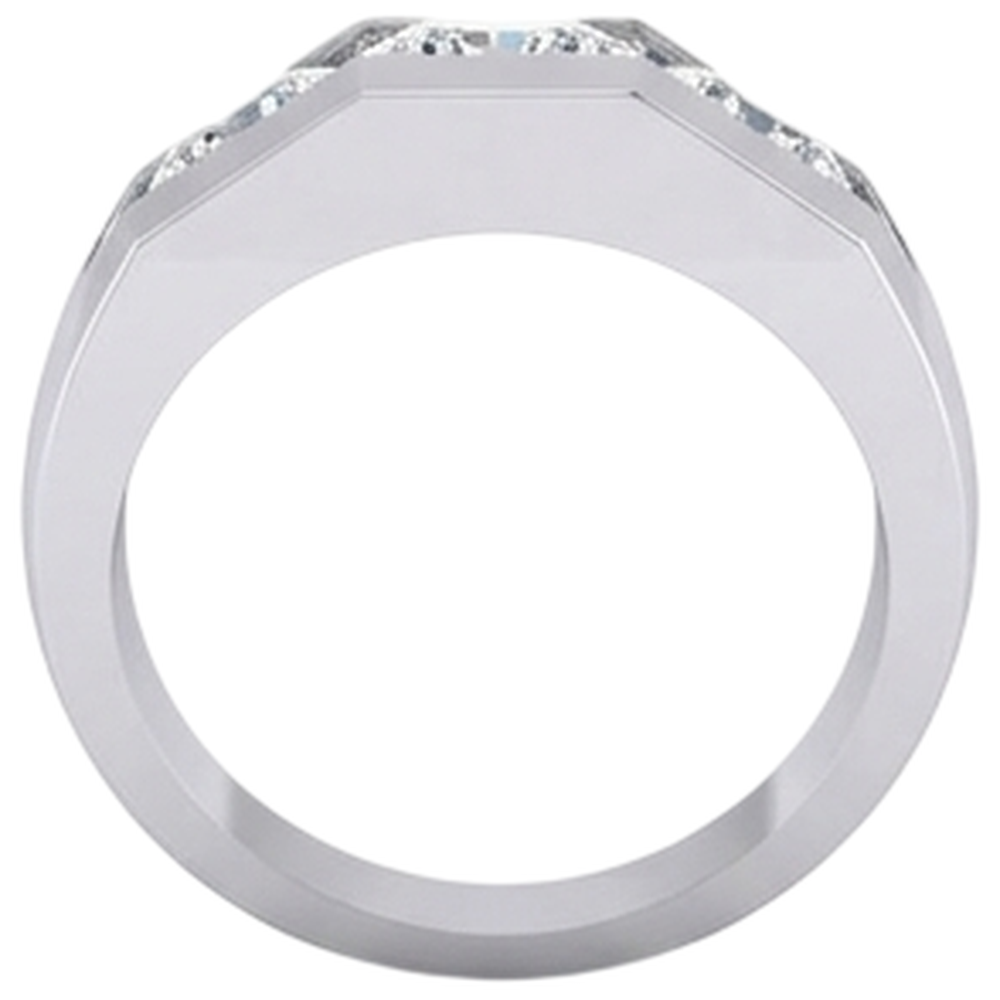 3 Stone Real Natural Earth Mined Diamond ( Not Lab Grown ) Men's Ring Gold 2.50 Carats