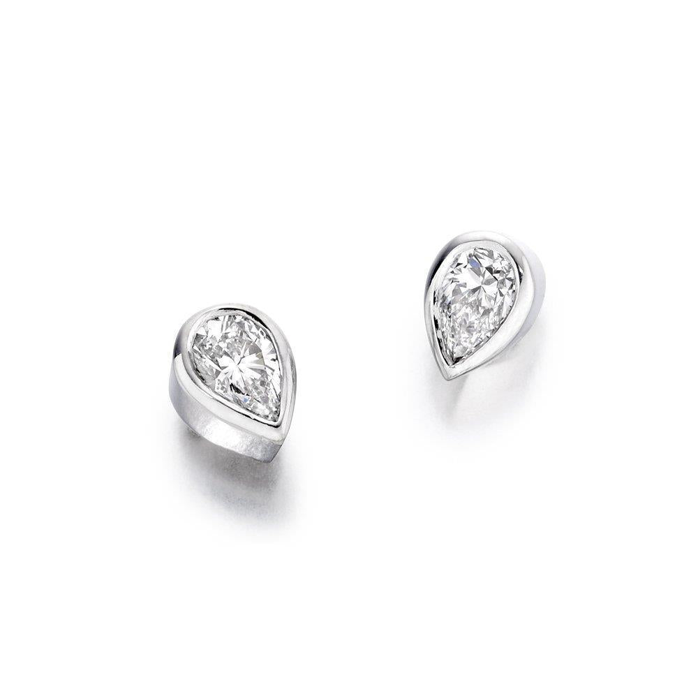 3.00 Carats Prong Set Brilliant Cut Genuine Diamonds Studs Earrings Gold 14K