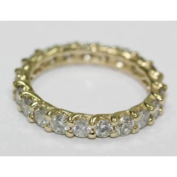 3.15 Carats Real Diamond Eternity Wedding Band Jewelry