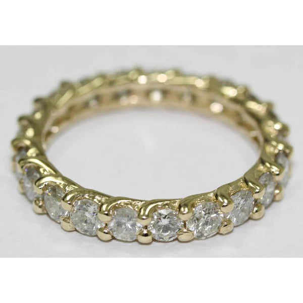 3.15 Carats Real Diamond Eternity Wedding Band Jewelry