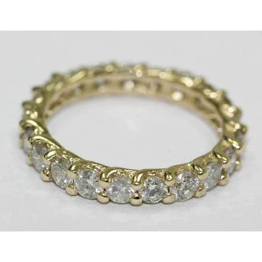 3.15 Carats Lab Grown Diamond Eternity Wedding Band Jewelry