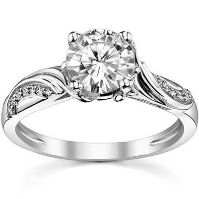 3.20 Ct  Round Cut Women Real Diamond Accented Wedding Ring