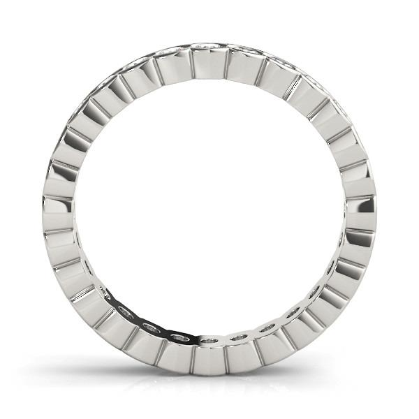 Eternity Band 14K White Gold with Fine Diamond – front view