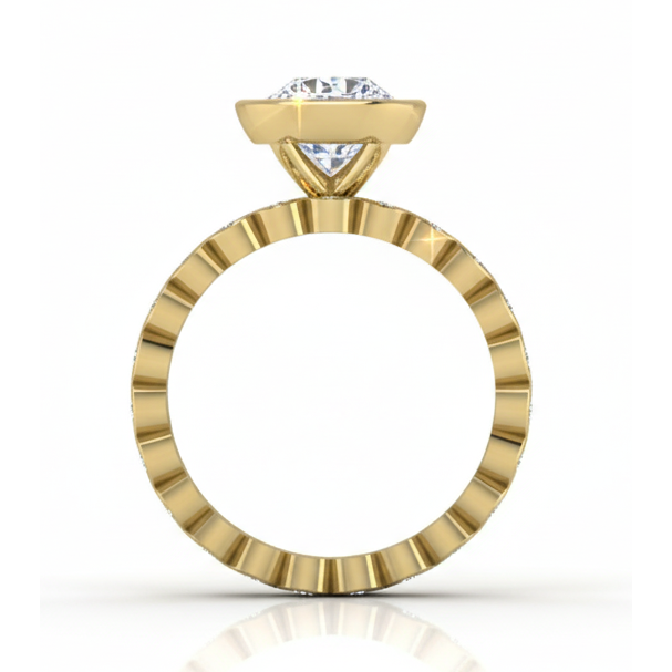 Diamond Proposal Ring 3.25-ct 14K Yellow Gold – angle view