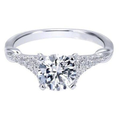 3.40 Carats Brilliant Cut Real Diamonds Engagement Ring White Gold New