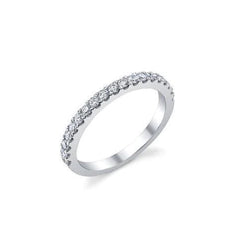 3.40 Carats Prong Set Natural Diamonds Lady Eternity Wedding Band White Gold