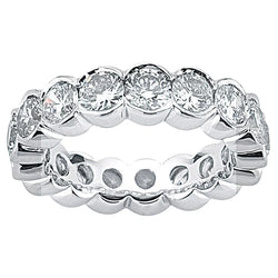 3.40 Carats Real Diamonds White Gold Eternity Engagement Band New