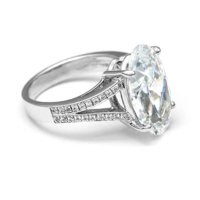 3.40 Carats Sparkling Real Diamonds Anniversary Ring 14K White Gold - Anniversary Ring-harrychadent.ca