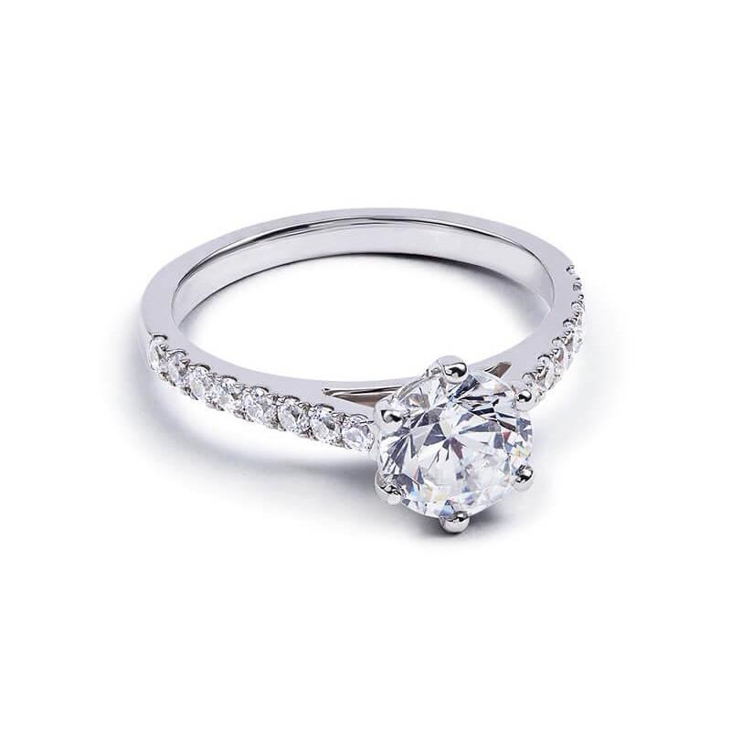 3.40 Ct Round Cut Genuine Diamonds Anniversary Engagement Ring