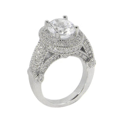 3.50 Carat Genuine Natural Earth Mined Diamond Engagement Ring Luxurious Antique White Gold 14K