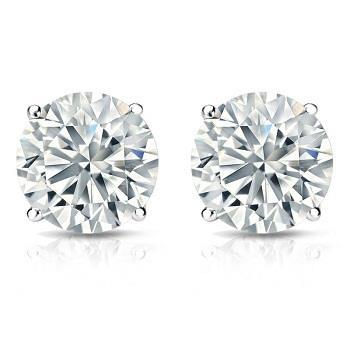 3.50 Carats Genuine Diamond Stud Earrings Earring Solitaires