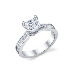 3.50 Ct Princess And Round Cut Genuine Diamonds Wedding Ring
