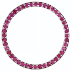 Genuine Round Cut Ruby Luxury Watch – 3.5 ct in Stainless Steel
