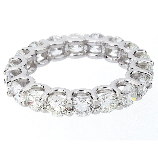 3.60 Carats White Gold Women Round Real Diamond Eternity Band