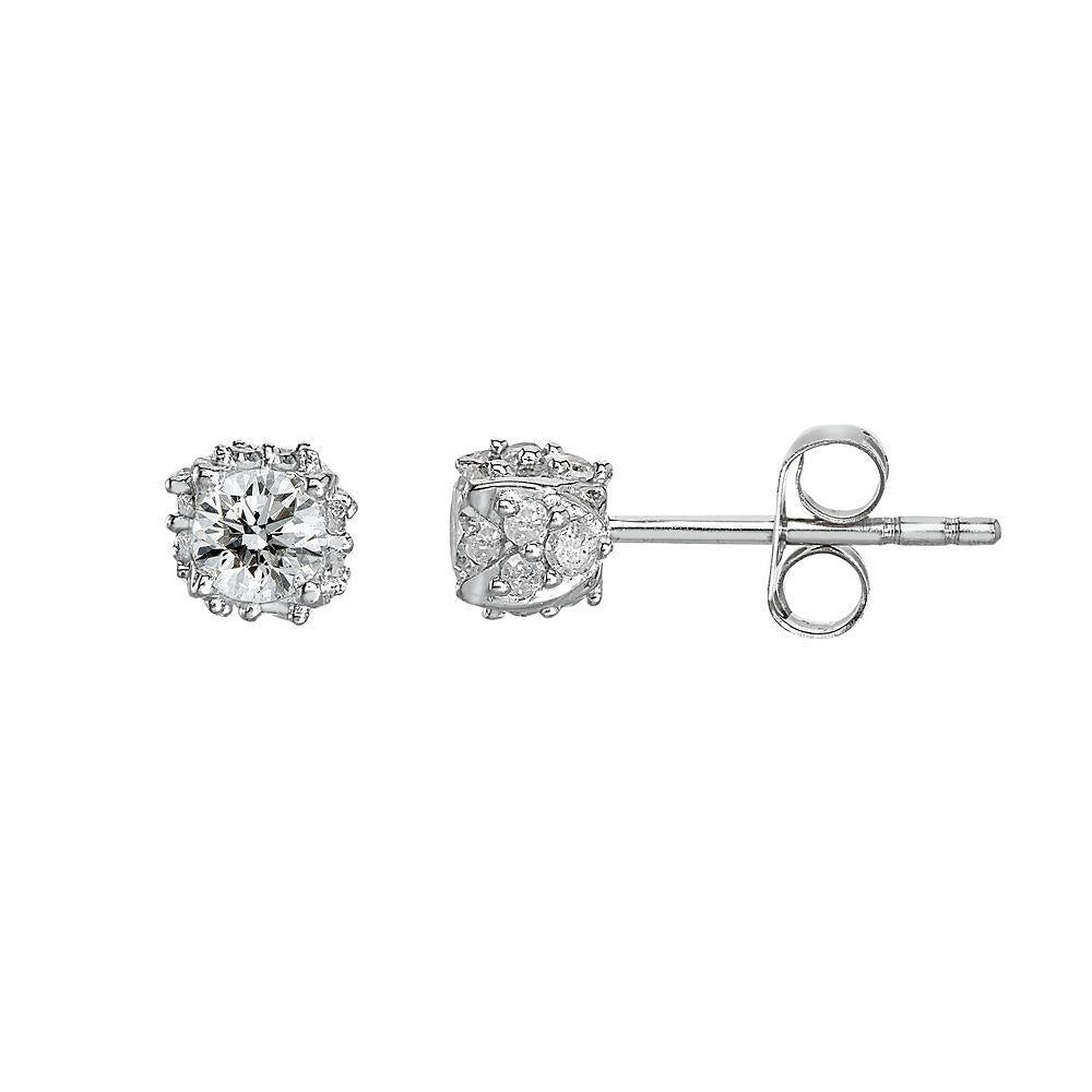 3.60 Ct Round Brilliant Cut Sparkling Genuine Diamonds Lady Studs Earrings