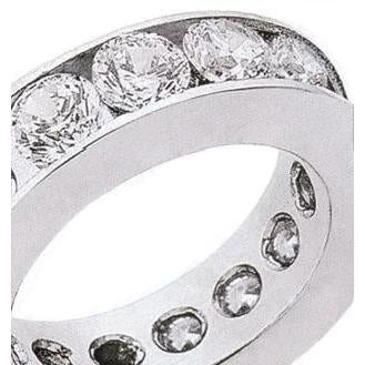 3.60 Carats Lab Grown Diamond Eternity Wedding Band White Gold 14K