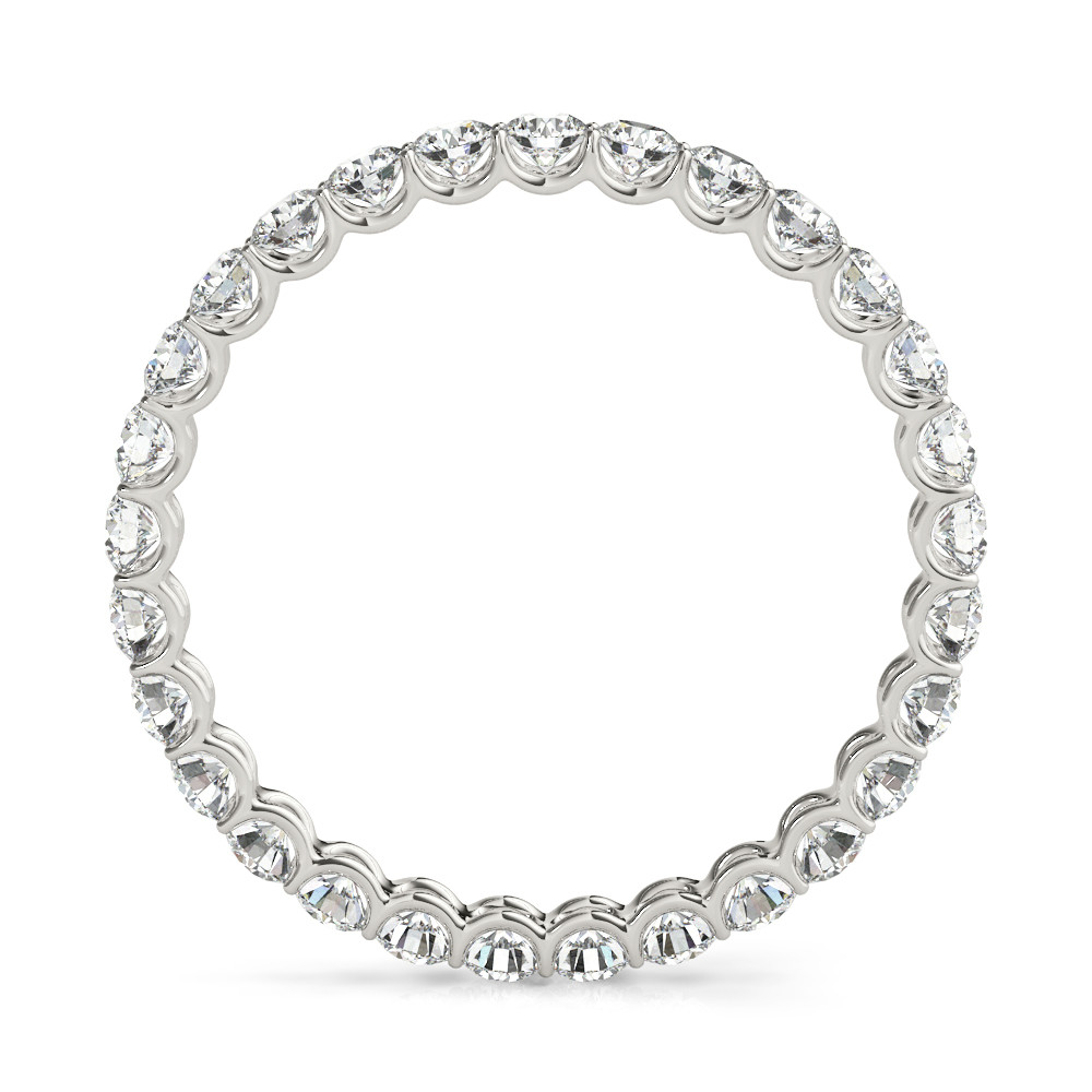 Brilliant Diamond Eternity Band 3.60 ct 14K White Gold – front view