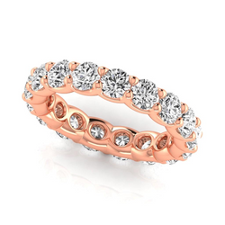 Brilliant Diamond Eternity Band 3.60 ct – 14 Karat Rose Gold
