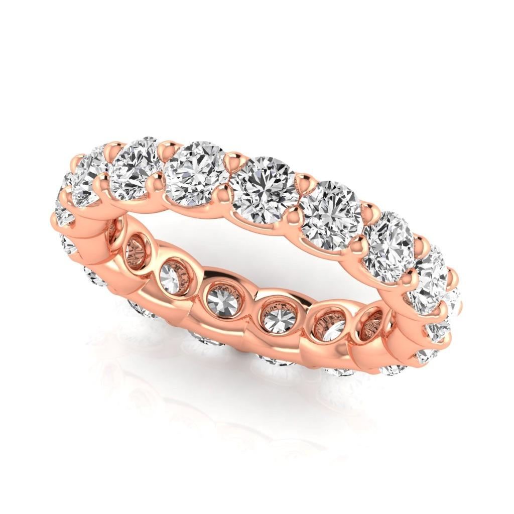 Round Brilliant Brilliant Diamond ring in 14 Karat Rose Gold – main view