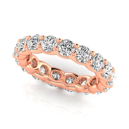 Round Brilliant Brilliant Diamond ring in 14 Karat Rose Gold – main view