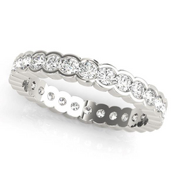 Eternity Band 14K White Gold – Fine Diamond Round Brilliant 3.6