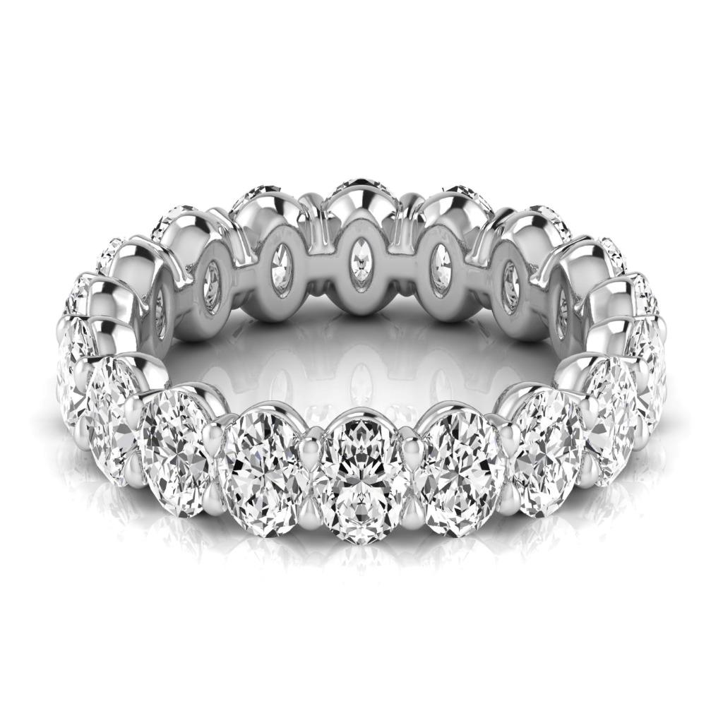 Brilliant Diamond Eternity Band 3.80 ct 14 Karat White Gold – front view