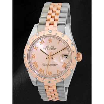 178341 Rolex Datejust Pink Roman Dial Rose Gold Steel Watch